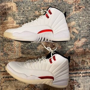 Jordan 12 twist white and red size 12